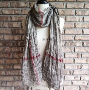 Gauzy Striped Fall/Winter Scarf.